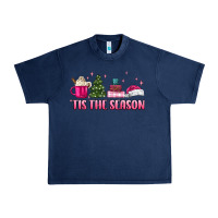 Navy tis the season pink christmas Urban Heavy Tee - MaliasSmallBusiness
