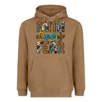 Toasted Coconut faith over fear Heavyweight Hoodie - OliviaCreatesArt