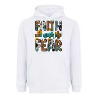White faith over fear Heavyweight Hoodie - OliviaCreatesArt