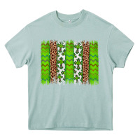 Arona Western St. Patrick's Shamrock Cross Leopard Brushstroke Heavy Core Tee - Artiststas