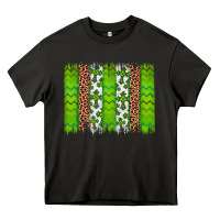 Asphalt Western St. Patrick's Shamrock Cross Leopard Brushstroke Heavy Core Tee - Artiststas