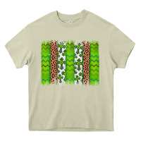 Mossy Western St. Patrick's Shamrock Cross Leopard Brushstroke Heavy Core Tee - Artiststas