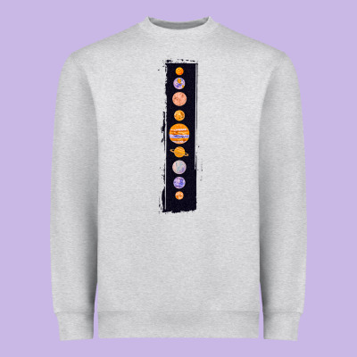 Planets Colour Heavyweight Sweatshirt Designed By Bettercallsaul