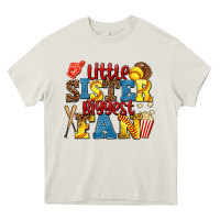 Cream little sister biggest fan softball Heavy Core Tee - AdoDesignShop