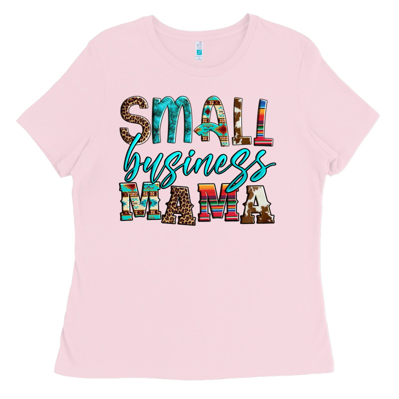 Small Business Mama Leopard Turquoise Aztec Serape Cowhide Ladies Tee by Artiststas | Teevron