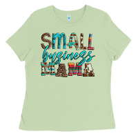 Matcha small business mama leopard turquoise aztec serape cowhide Ladies Tee - Artiststas