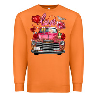 Carrot Western Valentines Day Truck Love Bird Letter Premium Sweatshirt - FaDigitalArtStudio