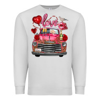 Dove Grey Western Valentines Day Truck Love Bird Letter Premium Sweatshirt - FaDigitalArtStudio