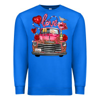 True Royal Western Valentines Day Truck Love Bird Letter Premium Sweatshirt - FaDigitalArtStudio