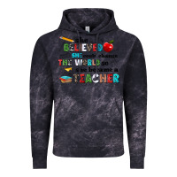 Cloud Black she believed she could change the world so she bec Vintage Hoodie - NancyCooperArtShop