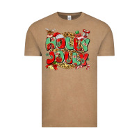 Vintage Coffee holly jolly christmas Vintage Tee - MaliasSmallBusiness