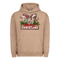 Pigment Burro Merry Christmas Goats Urban Hoodie - LillyAllenDesigns