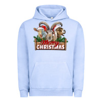 Pigment Grape Ice Merry Christmas Goats Urban Hoodie - LillyAllenDesigns