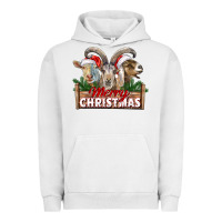 Pigment Lunar Rock Merry Christmas Goats Urban Hoodie - LillyAllenDesigns