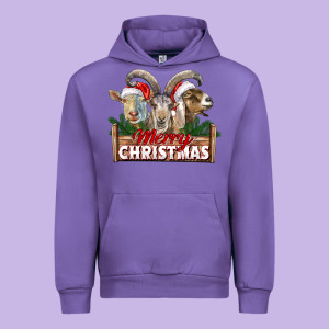 Merry Christmas Goats Urban Hoodie Designed By Lillyallendesigns