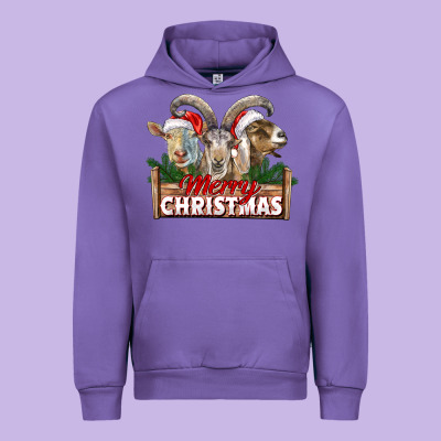 Merry Christmas Goats Urban Hoodie Designed By Lillyallendesigns
