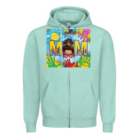 Seafoam Messy bun Autism mom 20oz skinny tumbler Zipper Hoodie - TumblerDesignByShophia