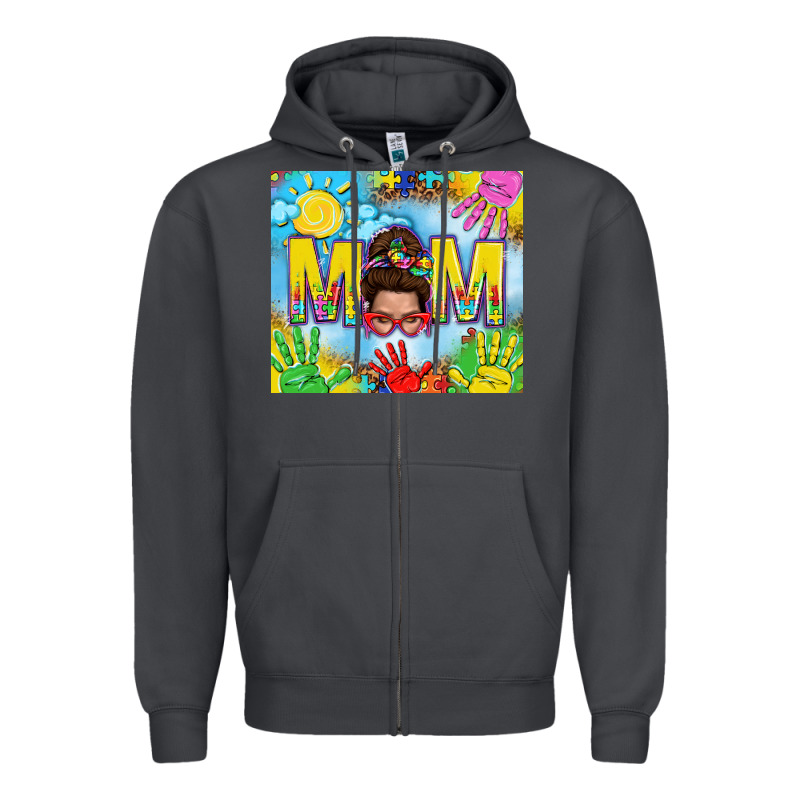 Messy Bun Autism Mom 20oz Skinny Tumbler Zipper Hoodie by TumblerDesignByShophia | Teevron