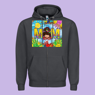 Messy Bun Autism Mom 20oz Skinny Tumbler Zipper Hoodie Designed By Tumblerdesignbyshophia