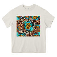 Cream gemstone sunflower Heavy Core Tee - AdoDesignShop