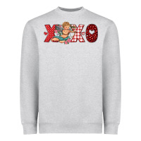 Heather Grey xoxo cupid Heavyweight Sweatshirt - RanaPortraitStore