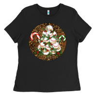 Black Merry Christmas Baseball Ladies Tee - RanaPortraitStore