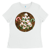 White Merry Christmas Baseball Ladies Tee - RanaPortraitStore