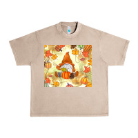 French Oak fall gnome Urban Heavy Tee - MaliasSmallBusiness