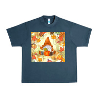 Midnight Navy fall gnome Urban Heavy Tee - MaliasSmallBusiness