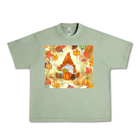 Oil Green fall gnome Urban Heavy Tee - MaliasSmallBusiness