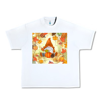 White fall gnome Urban Heavy Tee - MaliasSmallBusiness