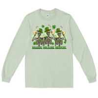 Matcha st. patrick's day skeletons drink drank drunk Long Sleeve Tee - Artiststas