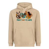 Mushroom peace love cowgirls Heavyweight Hoodie - OliviaCreatesArt