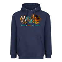 Navy peace love cowgirls Heavyweight Hoodie - OliviaCreatesArt