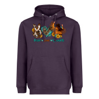 Plum peace love cowgirls Heavyweight Hoodie - OliviaCreatesArt
