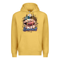 Antique Gold Baseball lips Premium Hoodie - HowdyJamesFarm