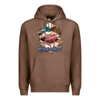 Chestnut Baseball lips Premium Hoodie - HowdyJamesFarm