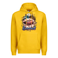 Lemon Baseball lips Premium Hoodie - HowdyJamesFarm