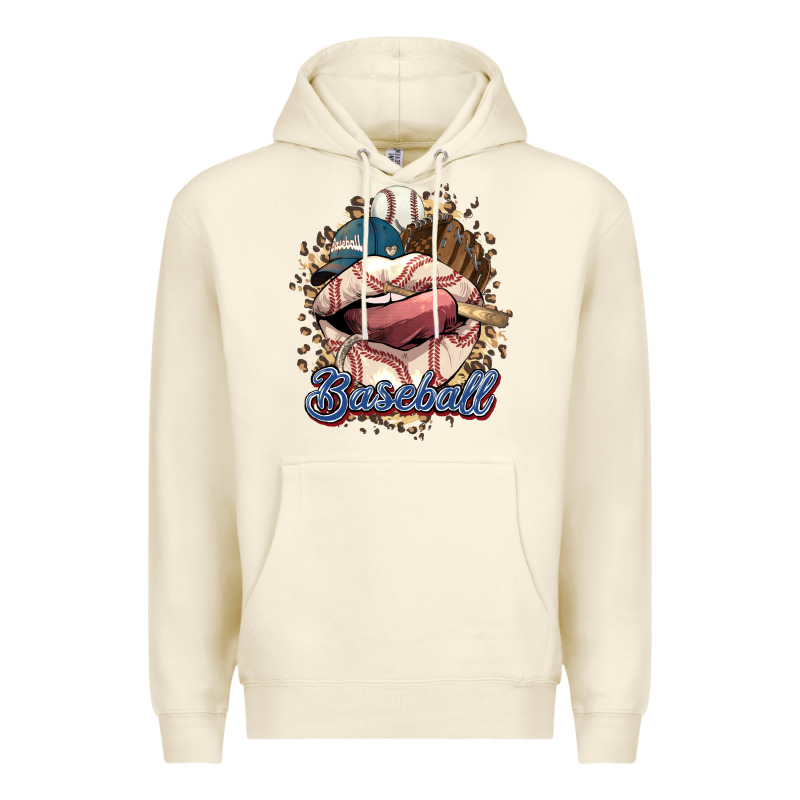 Baseball Lips Premium Hoodie by HowdyJamesFarm | Teevron