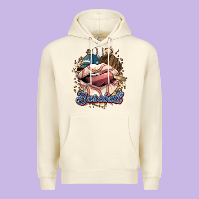 Baseball Lips Premium Hoodie Designed By Howdyjamesfarm