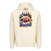 Tofu Baseball lips Premium Hoodie - HowdyJamesFarm
