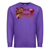 Purple This is how i fight my battles Valentine's Day Premium Sweatshirt - FaDigitalArtStudio