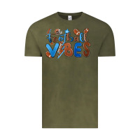 Vintage Olive football vibes Vintage Tee - MaliasSmallBusiness