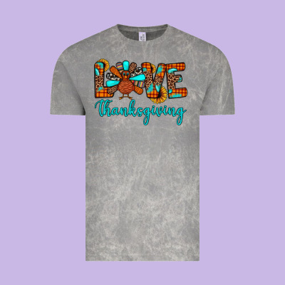 Love Thanksgiving Vintage Tee Designed By Jahusdesignshop