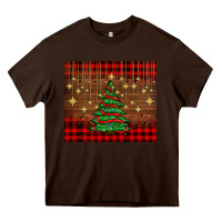 Chocolate Brown Christmas trees Heavy Core Tee - AdoDesignShop