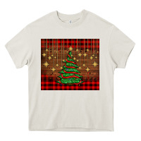 Cream Christmas trees Heavy Core Tee - AdoDesignShop