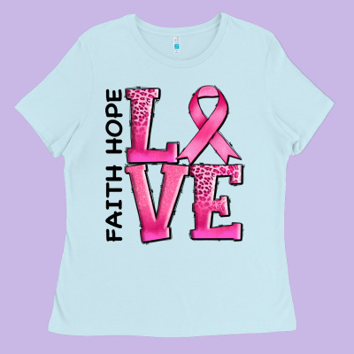 Faith Hope Love Ladies Tee Designed By Adodesignshop
