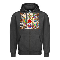 Charcoal Heather Faith puzzle ribbon tumbler Zipper Hoodie - TumblerDesignByShophia