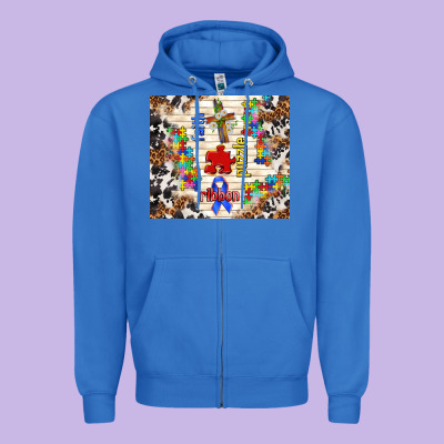 Faith Puzzle Ribbon Tumbler Zipper Hoodie Designed By Tumblerdesignbyshophia