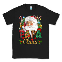 Black Papa Claus Christmas Classic Tee - NancyCooperArtShop
